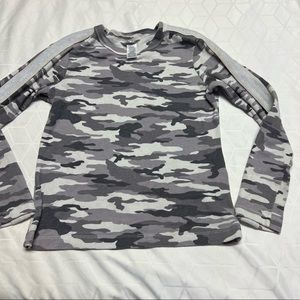 Hard Tail Gray & Black Camo Long Sleeve Sweatshirt